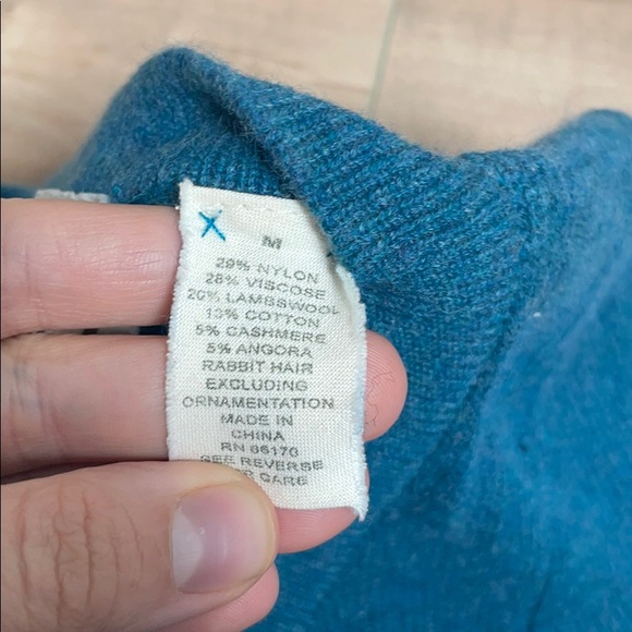 Anthropologie Field Flower Teal Floral Cardigan M - Picture 6 of 7